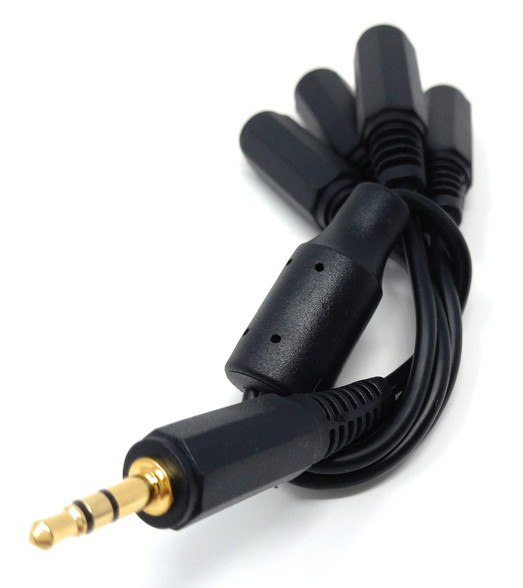 DRUT 3.5mm Jack to Socket Audio Cable Y Headphone Splitter Stereo for Microphones, Headphones Adapter for Phones, Earphones, Speakers, Tablets, PC Extension Lead Gold Plated