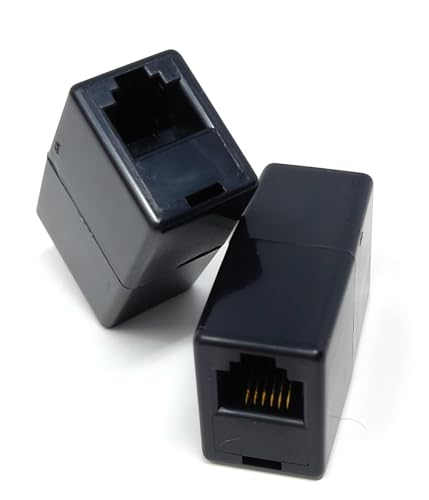 DRUT RJ12 (RJ11) 6P6C 6 Pin Female Coupler Adapter Cable Joining, Gender Changer, Extender