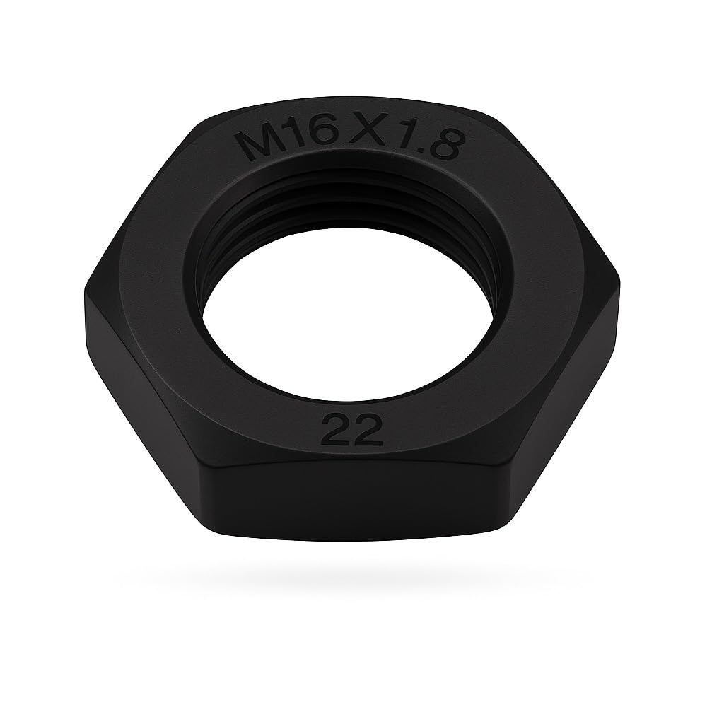 M16 16mm Nylon Locknut (Polyamide), Lightweight Durable Metric Hex Locking Nuts, Corrosion-Resistant Anti-Loosening Fasteners for Automotive, Electrical & DIY Use, Pack of 10