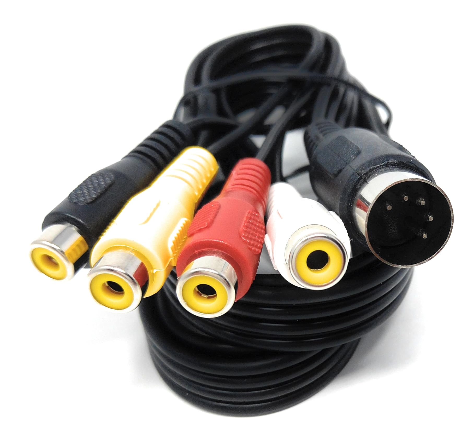 5 Pin Din to 4 x RCA Phono Female Sockets Audio Video Lead Cable