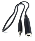 DRUT 3.5mm Stereo Jack to 6.35mm Stereo Socket Extension Lead Cable For Mics and Headphones