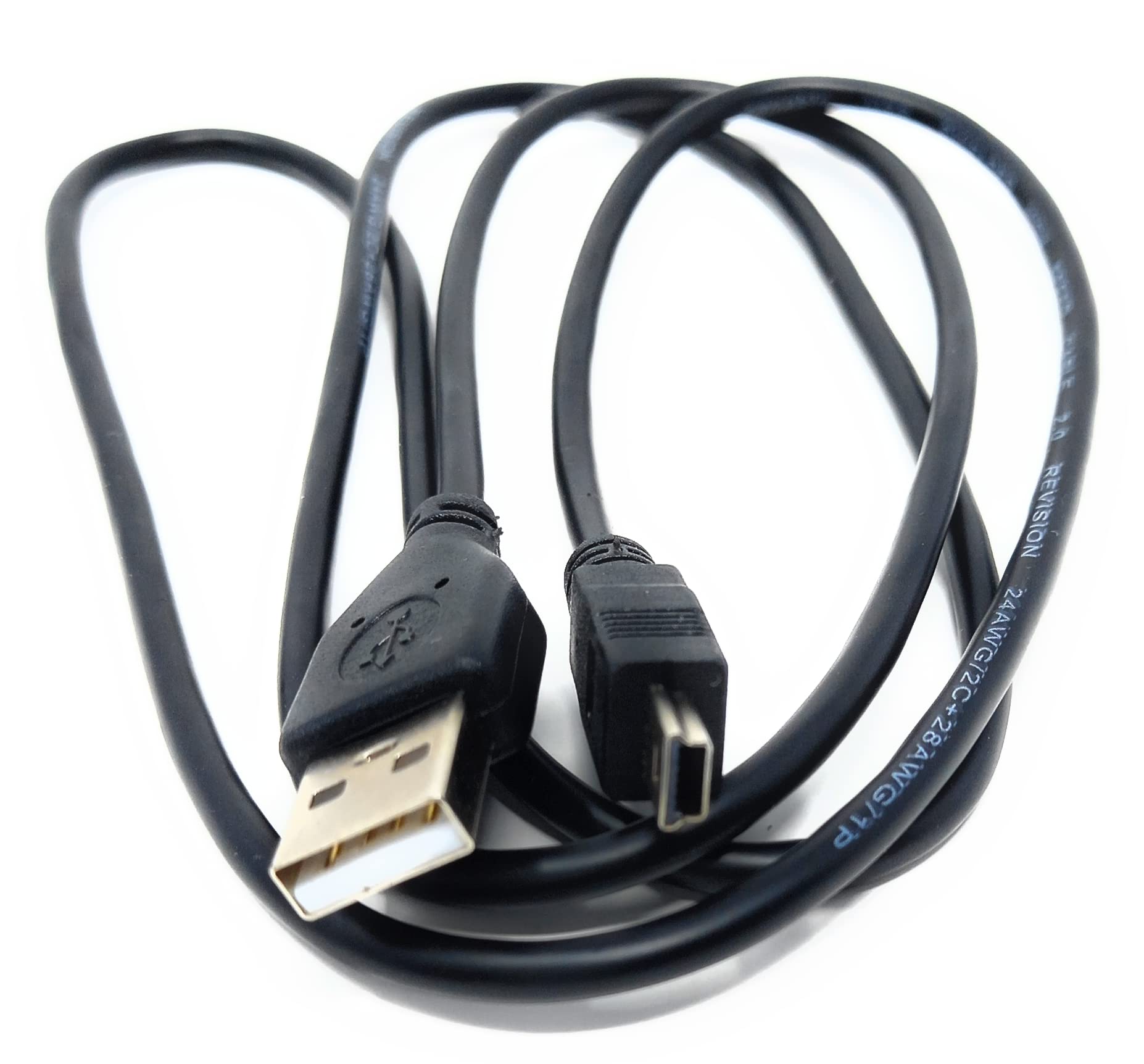 Mini USB to USB 24AWG 2.0 Hi-Speed 2.0 A-Male to Mini-B 5pin Cable Power & Data Lead