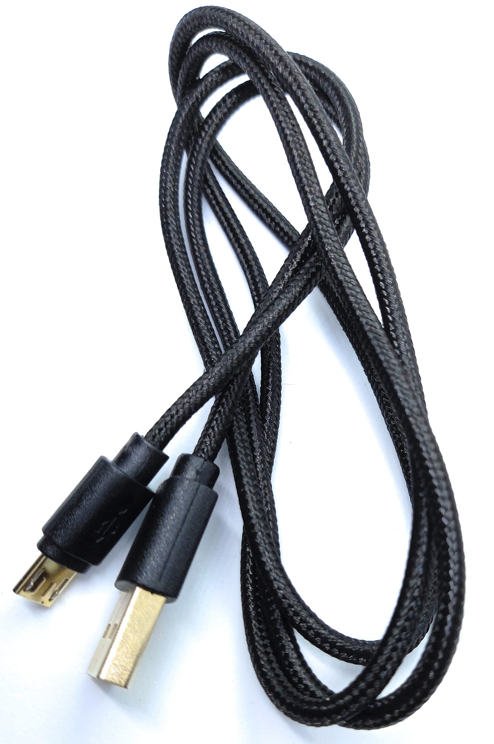 DRUT Micro USB to USB 2.0 Fast Charger Braided Cable 24AWG, A-Male to Micro B Gold Connectors Lead