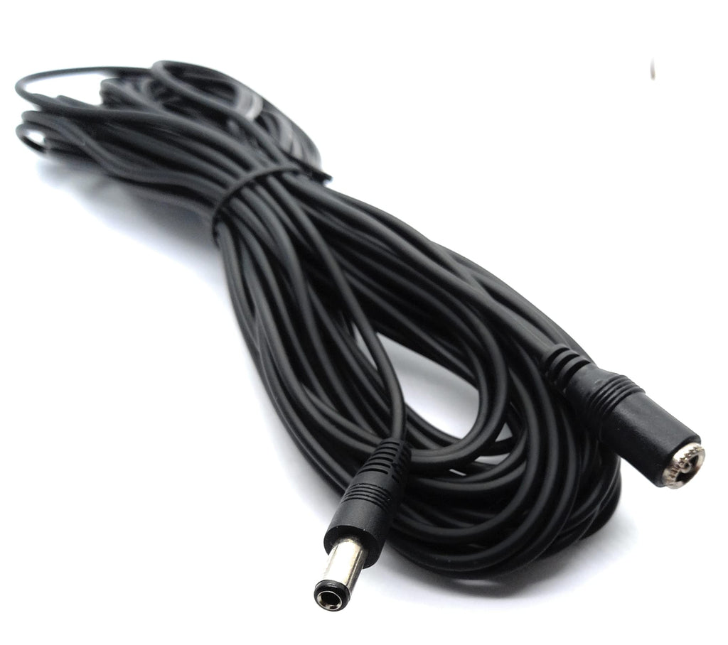 DRUT 2.5mm x 5.5mm Male to Female Power DC Connector Extension Cable Lead for CCTV Cameras, LED Lights