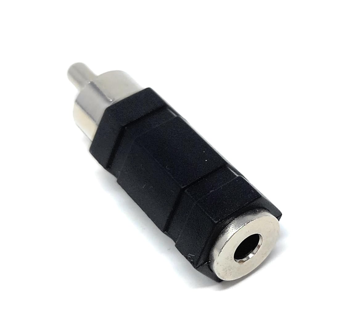 DRUT 3.5mm Mono Jack Socket to RCA Phono Socket Plug Audio Cable Lead Adapter