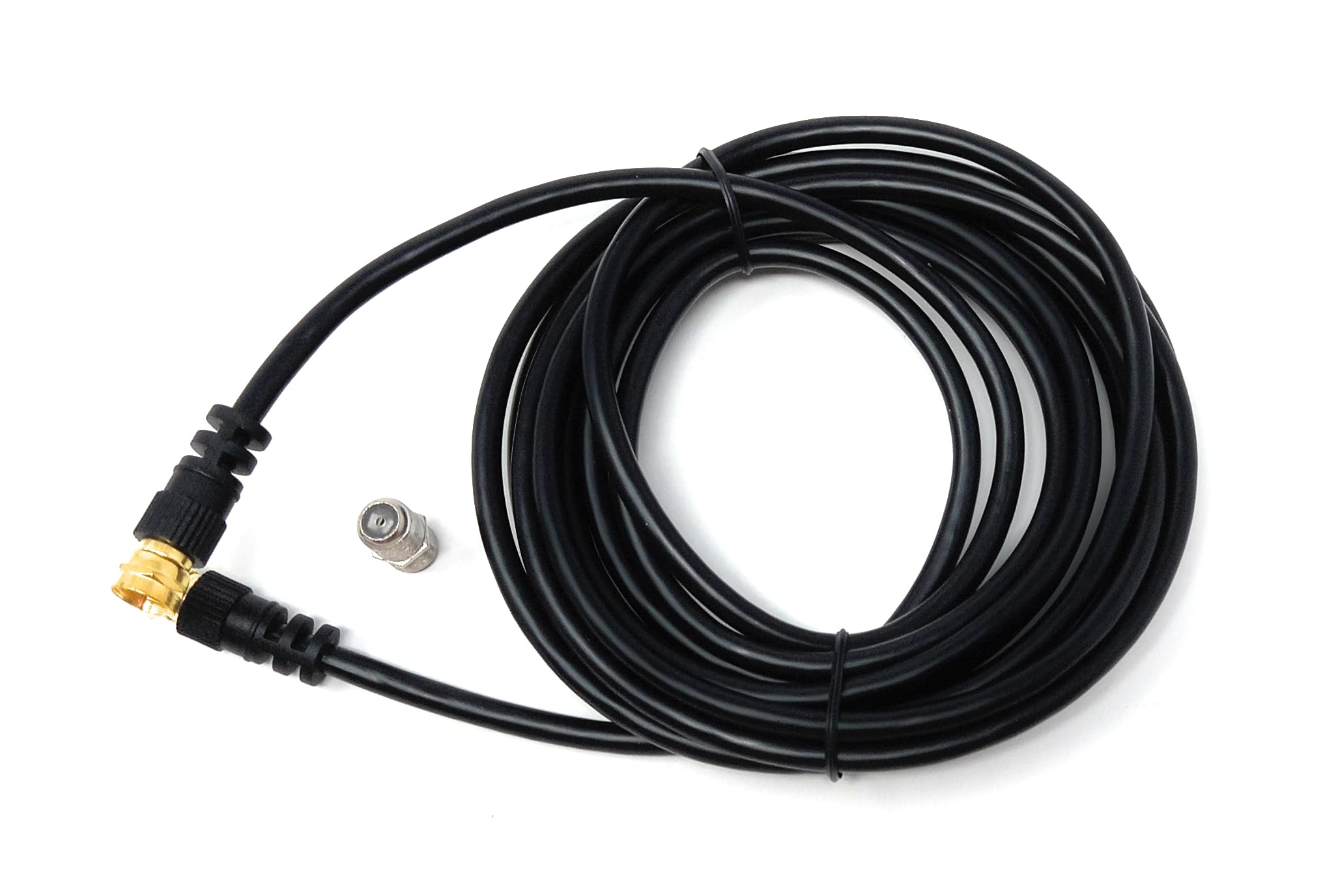 DRUT F-Type Connector TV RG6 Cable With (F-Type Female Coupler) Compatible With STB, Dish TV, Satellite, Antenna Coax Cable Lead