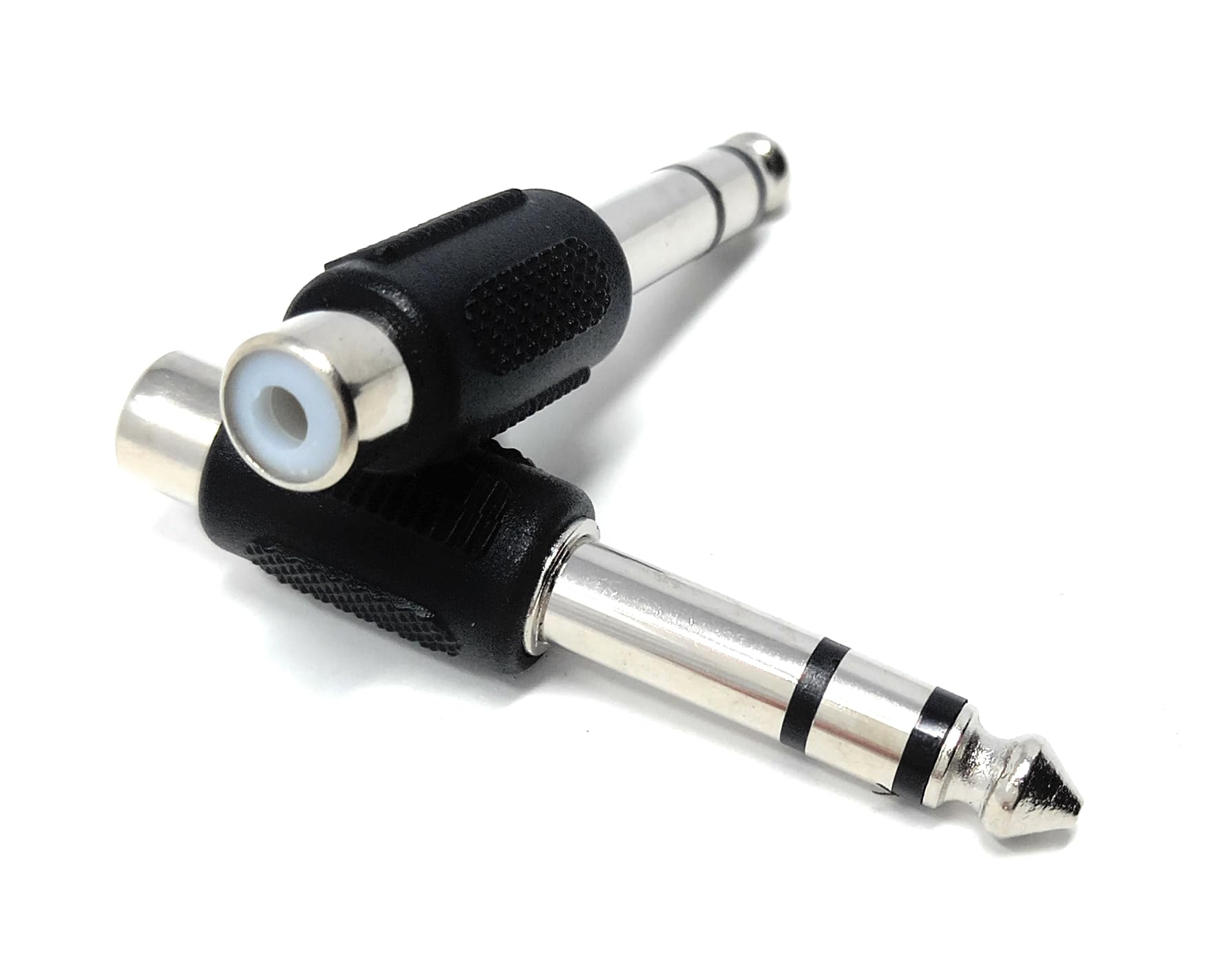 DRUT 6.35mm 1/4 Stereo Jack to RCA Phono Socket Adapter