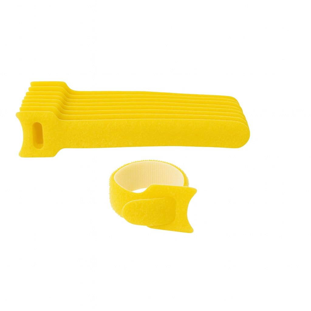 Hook & Loop Reusable Cable Ties 135mm x 12mm – 10 Pack – Adjustable Cord Organizer Straps for Wires, Cables, Home, Office & Electronics – Durable & Reusable Fastening Ties