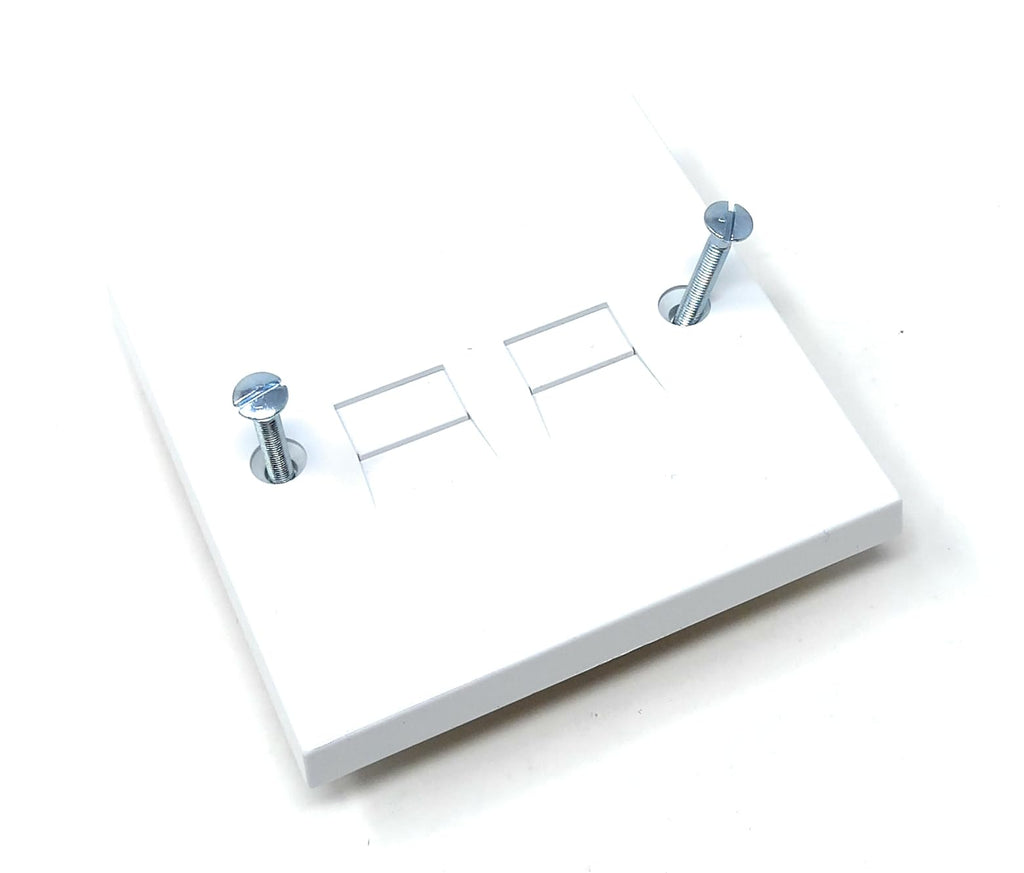 DRUT Twin BT Line Secondary Slave Extension Telephone Socket Faceplate 4/3A Type With IDC Connectors