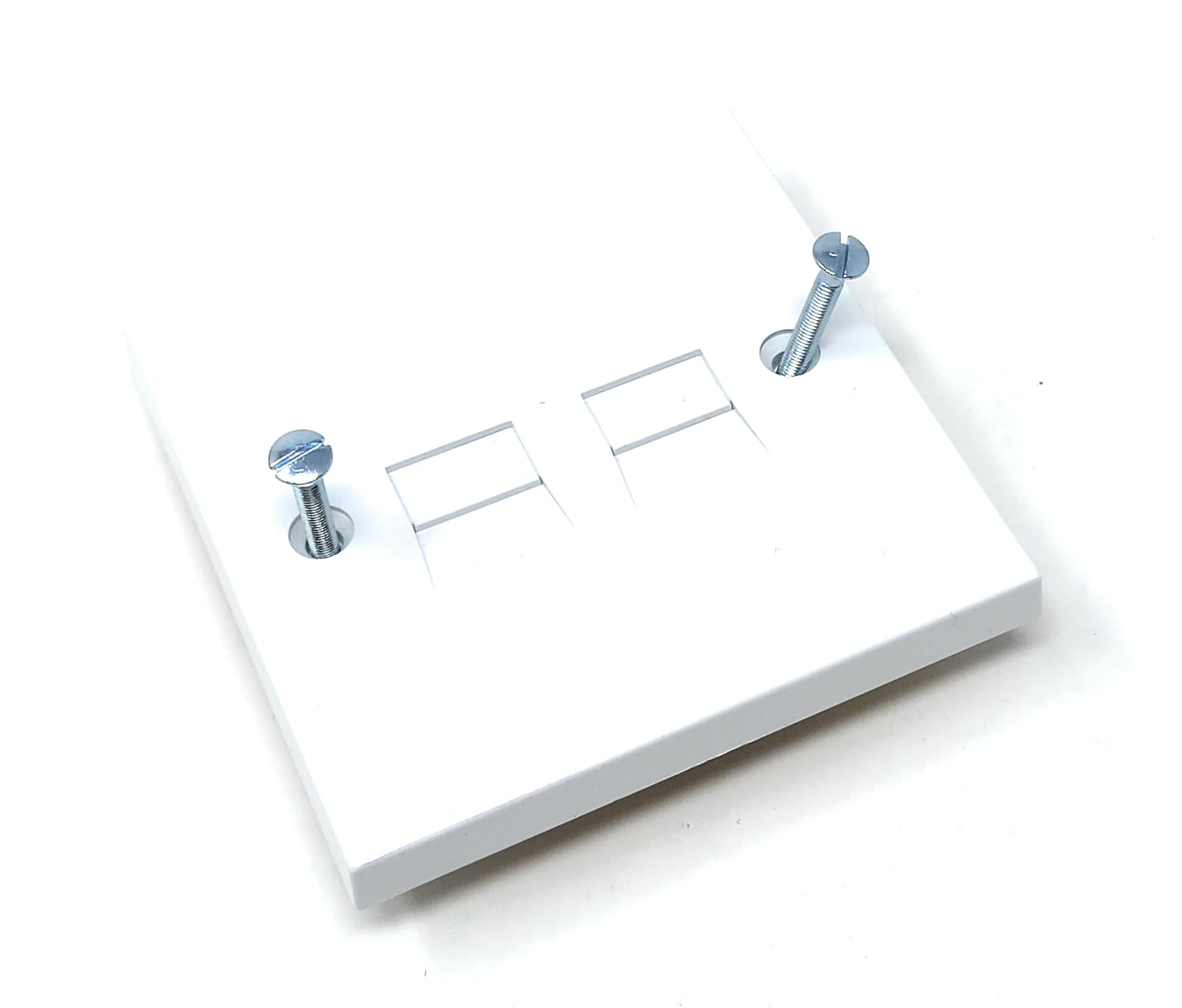DRUT Twin BT Line Secondary Slave Extension Telephone Socket Faceplate 4/3A Type With IDC Connectors