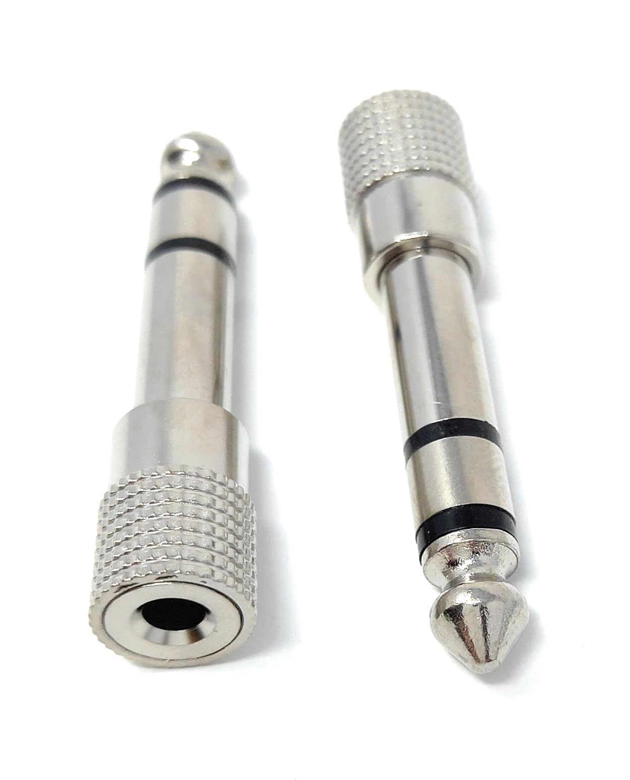 DRUT 6.35mm Stereo Male Plug to 3.5mm Stereo Jack Socket Adapter Compatible with Headphones, HI-FI Audio