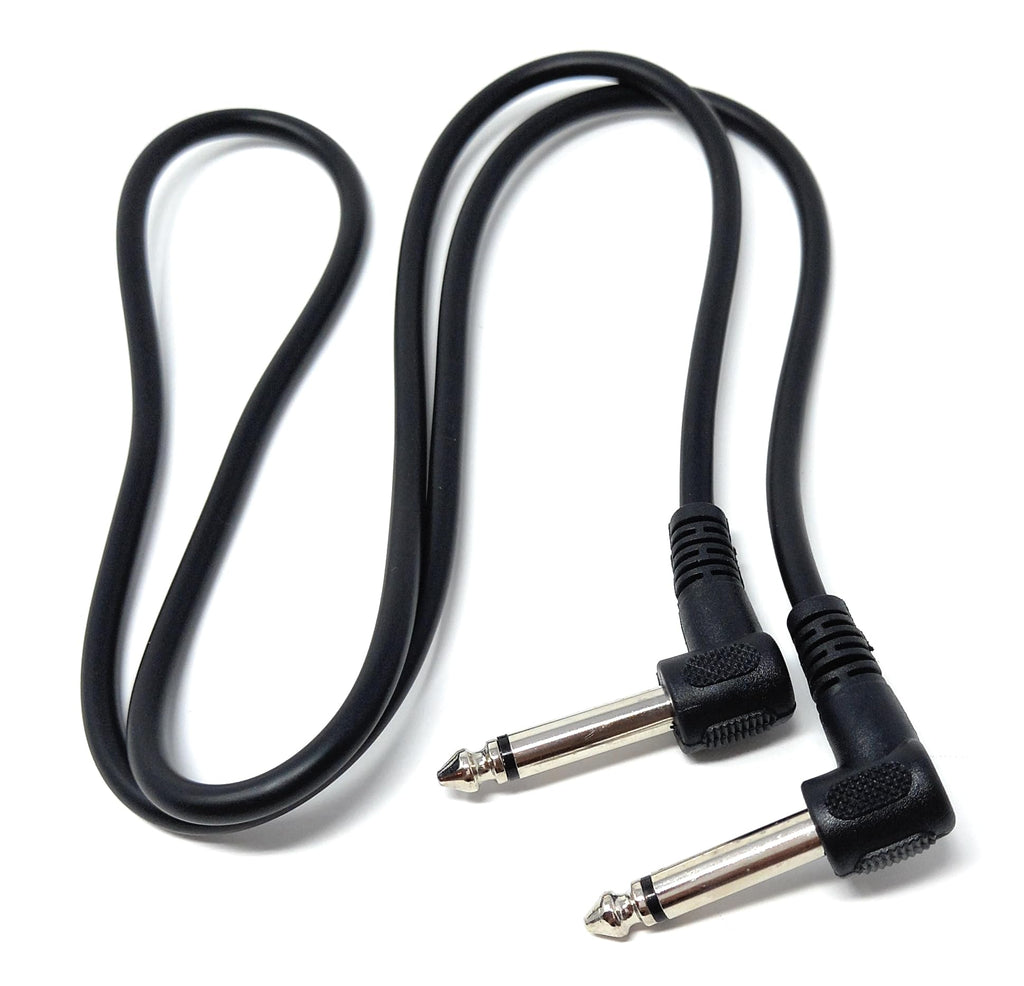 DRUT 6.35mm to 6.35mm Right Angle 90 Degree Jack Audio Mono Guitar Speaker Music Instrument Cable Lead