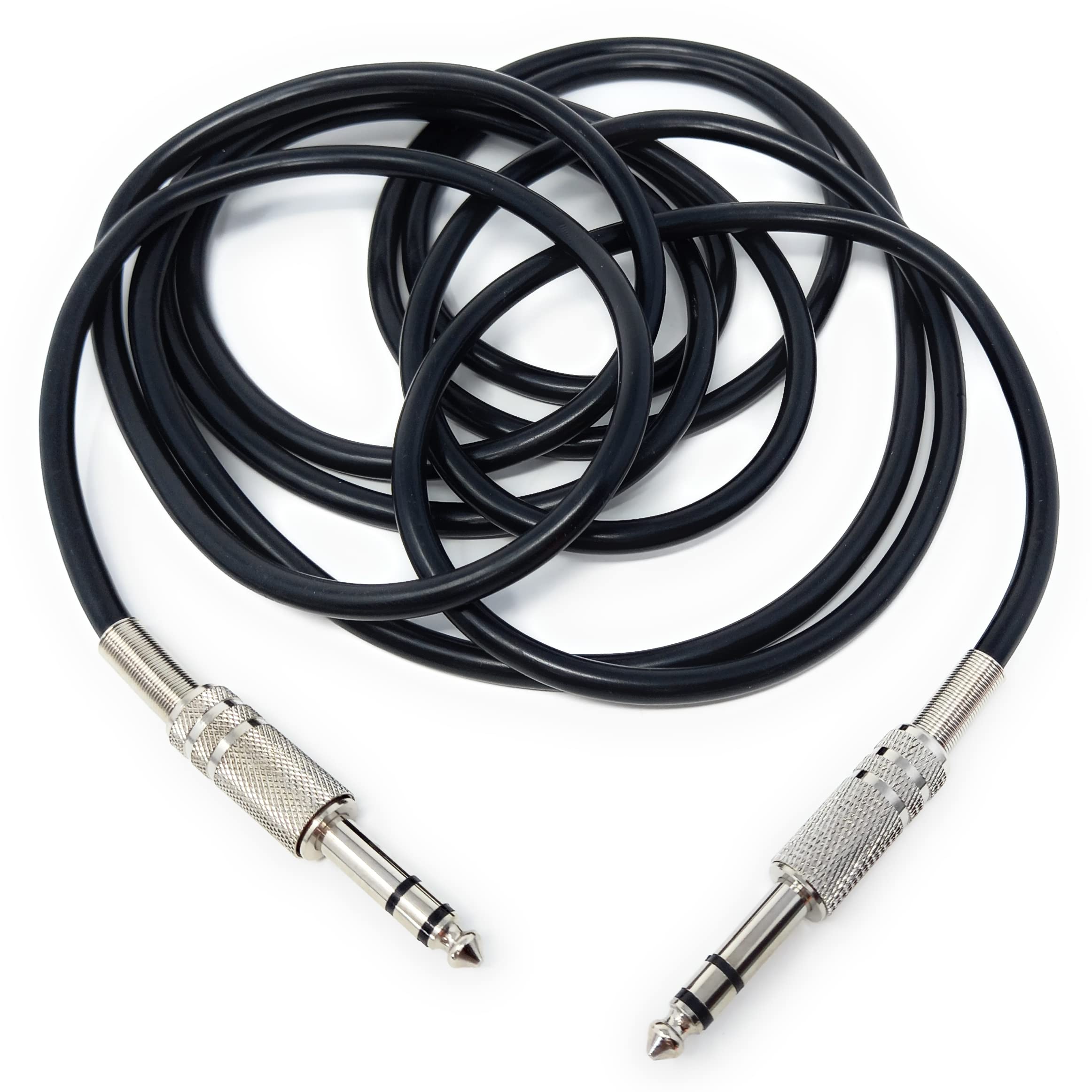 DRUT 6.35mm Male to 6.35mm Male Stereo Audio Cable, 1/4" TRS Connectors For Professional Music Instruments & Home Audio