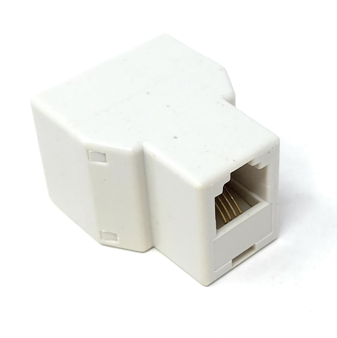 RJ11 Telephone Splitter Cable – 1 to 2 RJ11 Y Adapter with 6P4C Plug, Line Expansion Cord for Landline Phone, Fax Machine, Modem, DSL