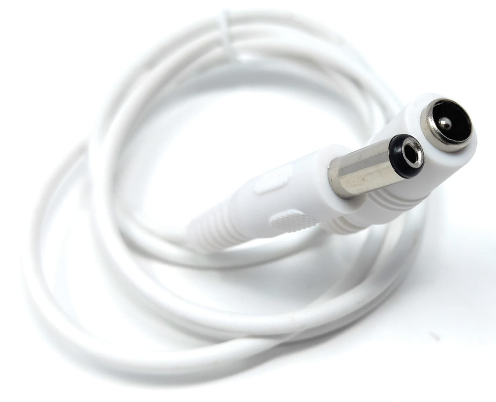 5.5mm x 2.1mm DC Power Plug to Socket, Male to Female CCTV, LED, Modem Router, Music Instruments Extension Lead Cable