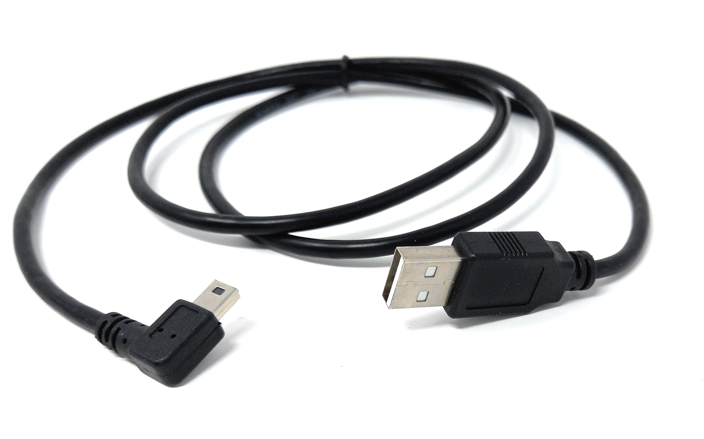 DRUT USB to Mini USB Cable – 90° Right Angle Data Sync & Charging Lead for Dash Cam, Car GPS, DVR, Digital Camera, PS3 Controller, MP3 Player & More