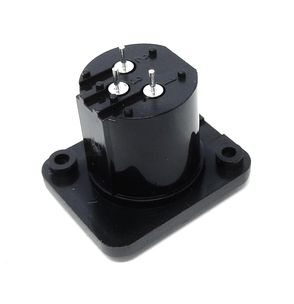 DRUT 3-Pin XLR Male Chassis Mount Socket – Plastic Panel Jack for Audio, Microphone, Studio, DJ Mixer and Speaker Connections, Solder Terminals