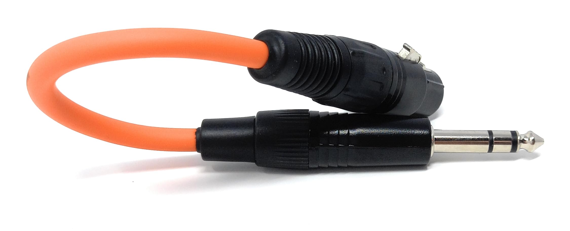 DRUT XLR 3 Pin Socket to 6.35mm (1/4 inch) Stereo Jack Plug Adaptor Audio Cable Lead
