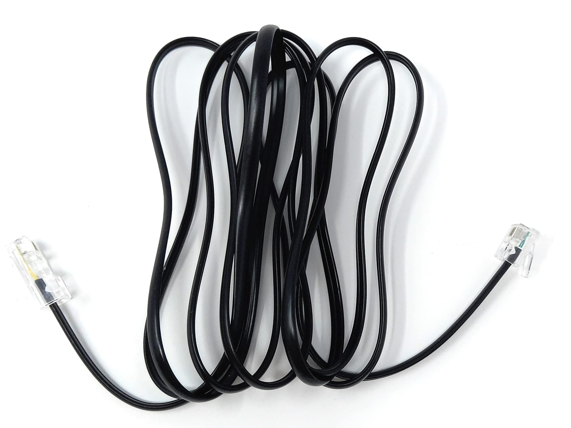 DRUT Flat RJ11 to RJ45 Male to Male 4 wire Broadband, Modem Cable Lead