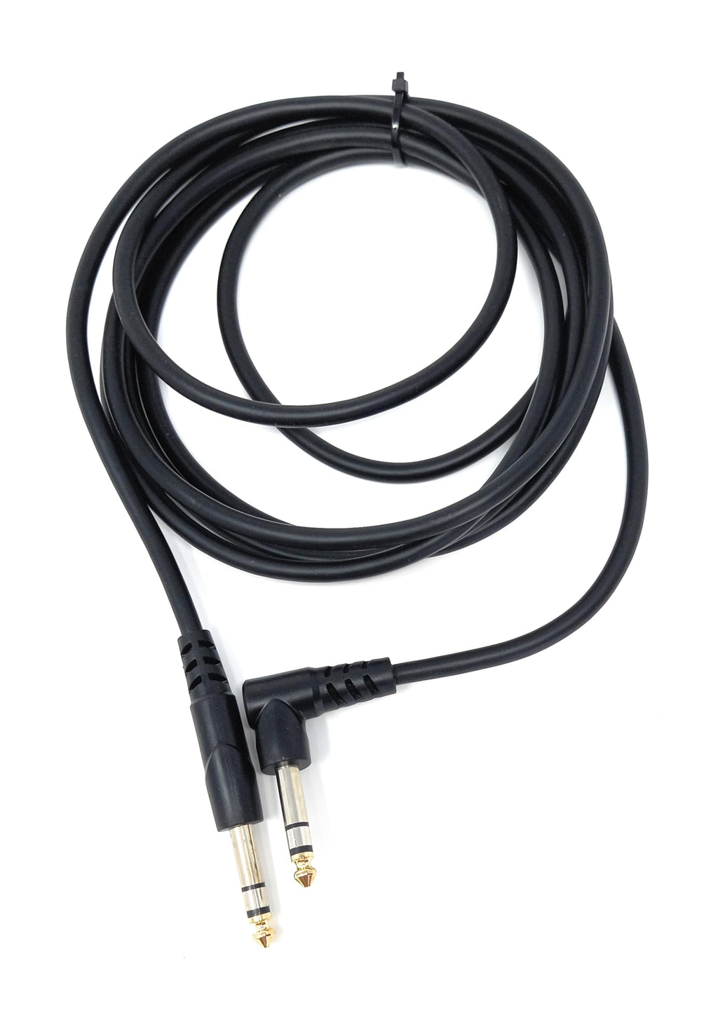 DRUT 6.35mm 1/4" Stereo TRS Male Jack to Right Angled Male Jack, Audio, Music Instrument, Flexible Cable Lead