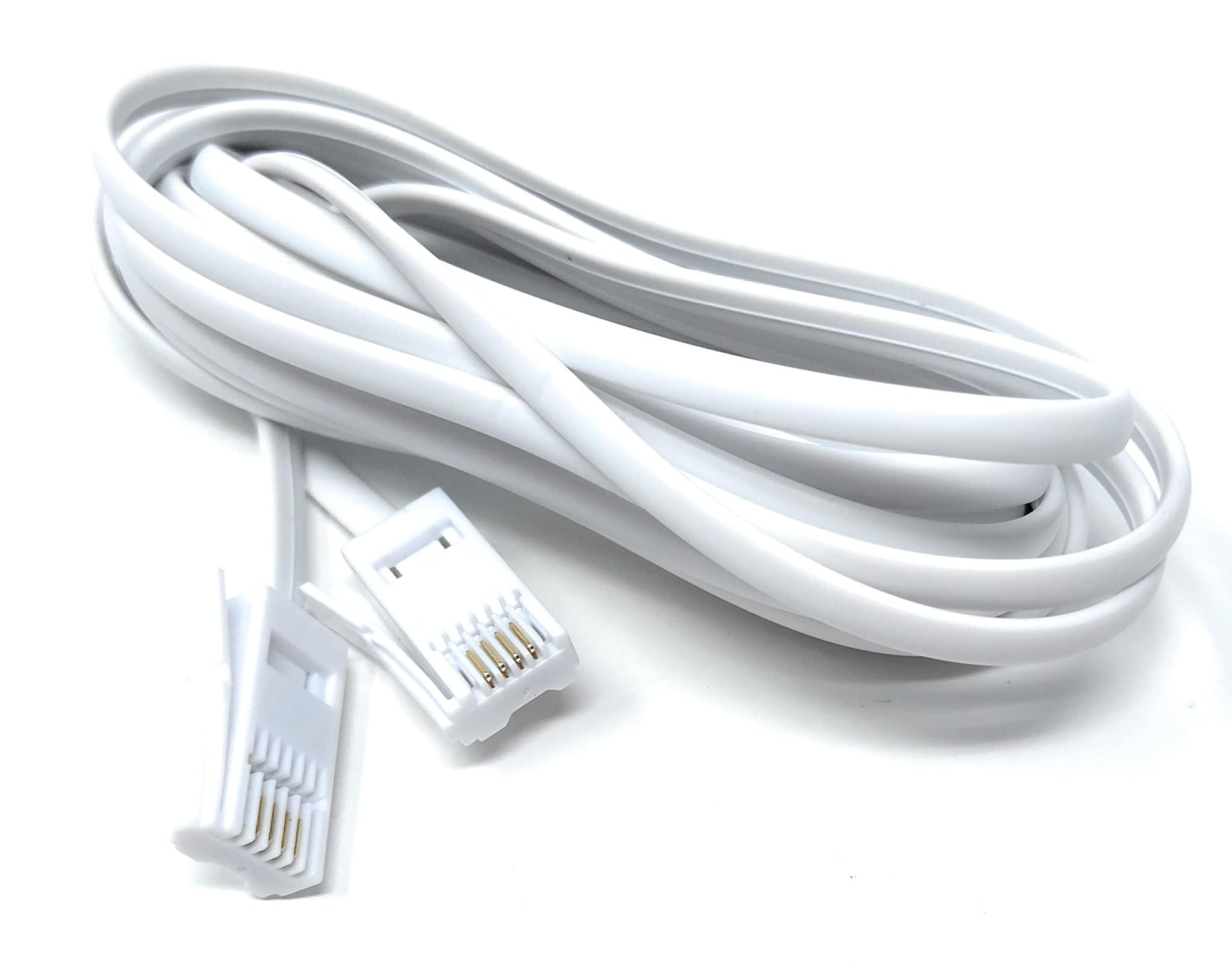 DRUT BT to BT 4 Wire 431A Male to Male Plug Telephone Flat Cable Lead