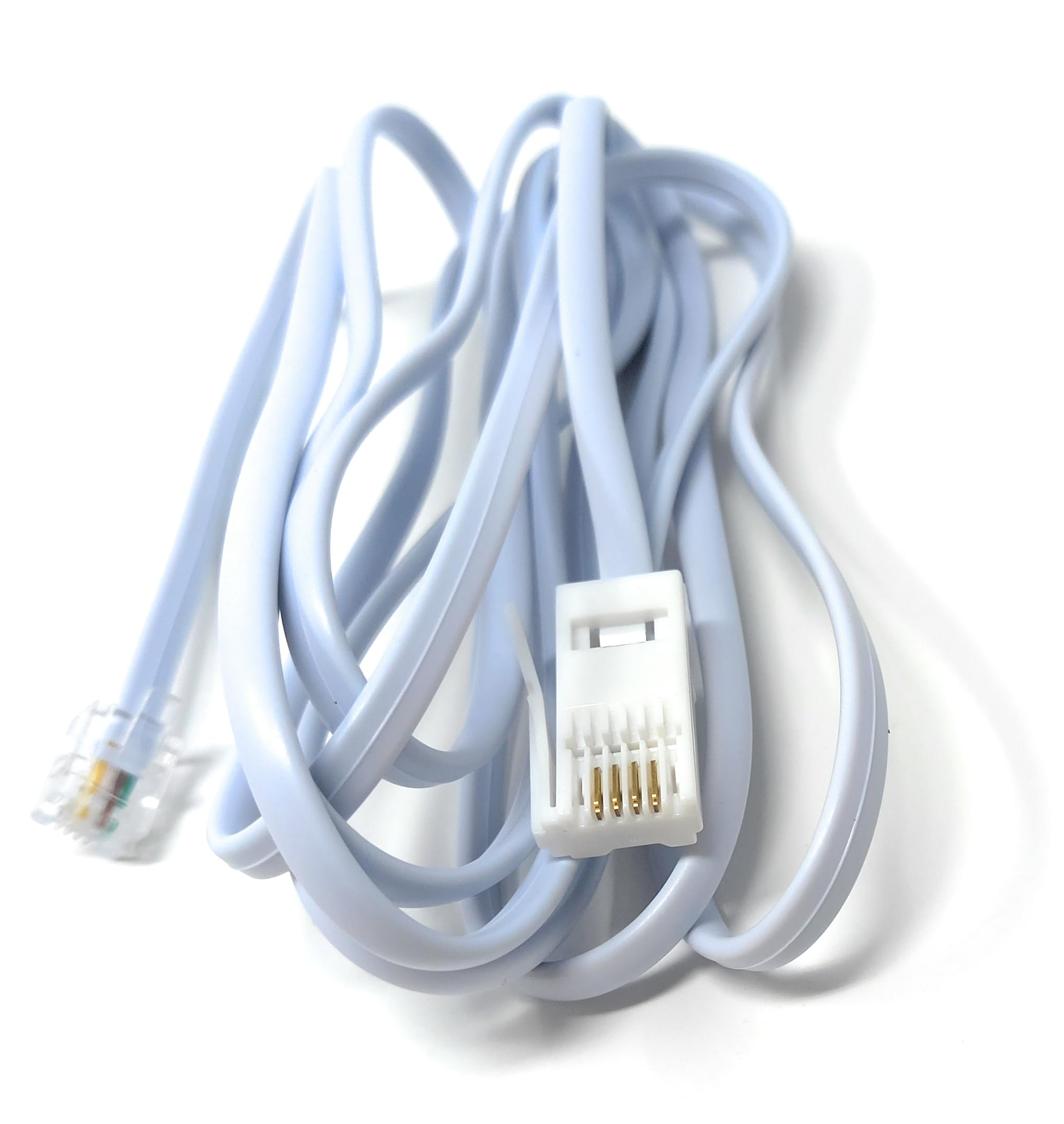 DRUT 2m BT to RJ11 4 Wire (431A) Male to Male UK Telephone Modem Lead Cable 6.5ft Black