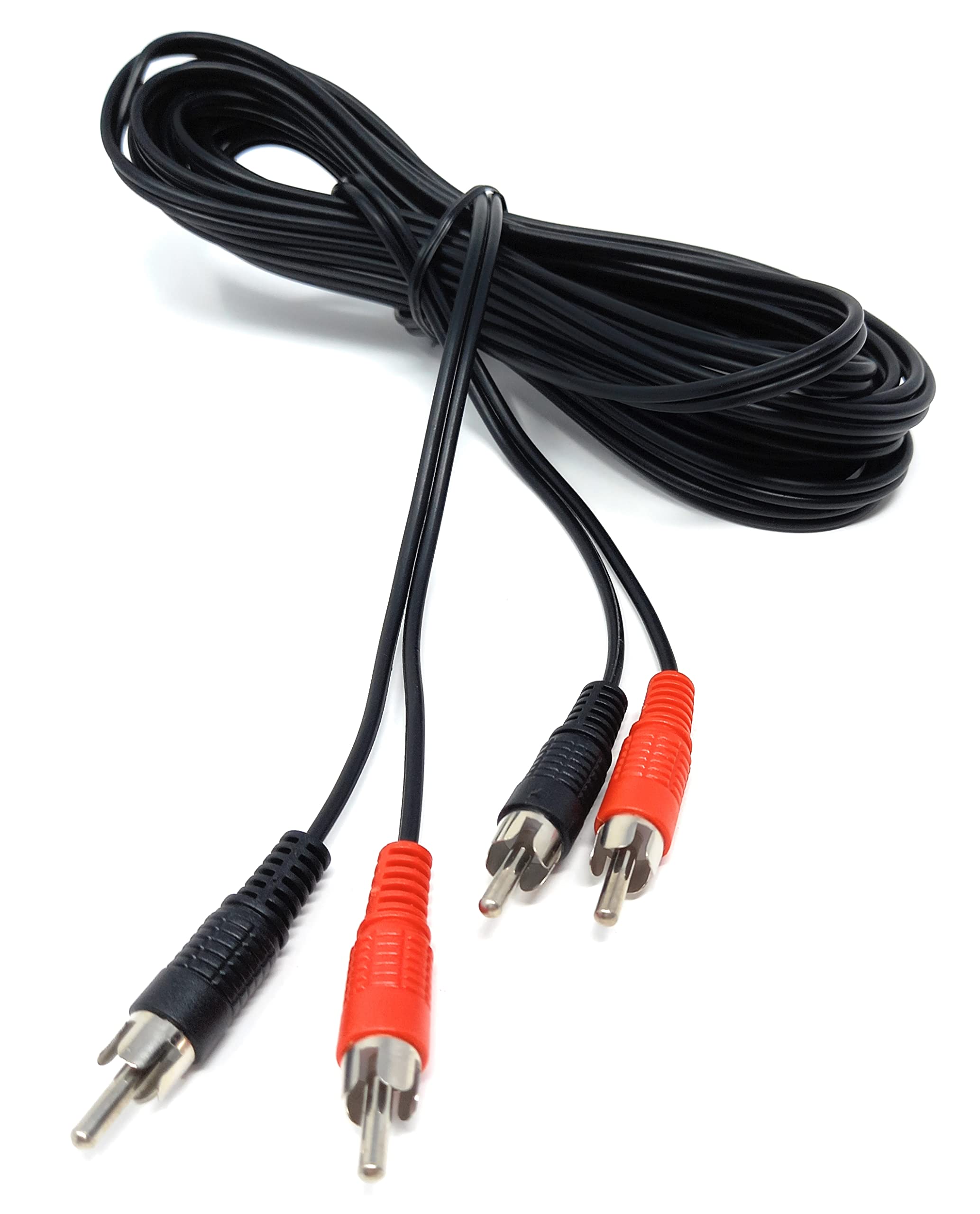 DRUT RCA to RCA Phono Twin Jack to Jack Stereo Audio Cable Lead Cord Compatible With CD/DVD/Amplifier/Hifi/DJ Mixer/Turntable