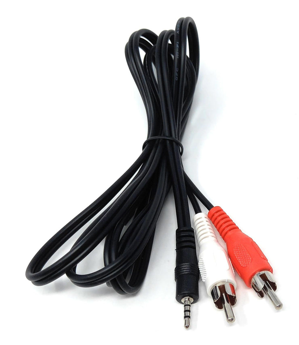 DRUT 2.5mm 4 pole Jack to 2 x RCA Phono Plug Cable Lead