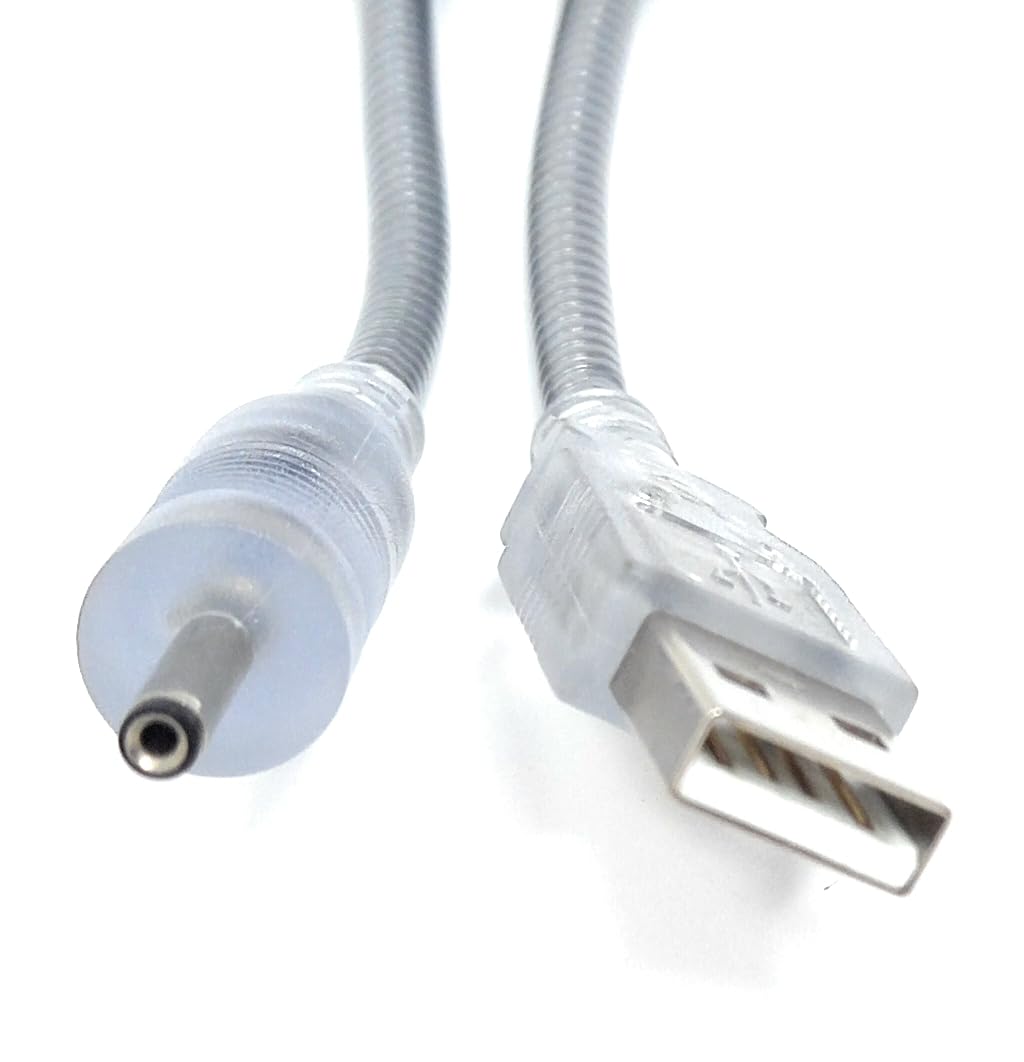 DRUT 30cm USB-A to 3.5mm x 1.35mm Barrel Jack Male DC Power Charger Adapter Cable (Metal Shelding) 1ft