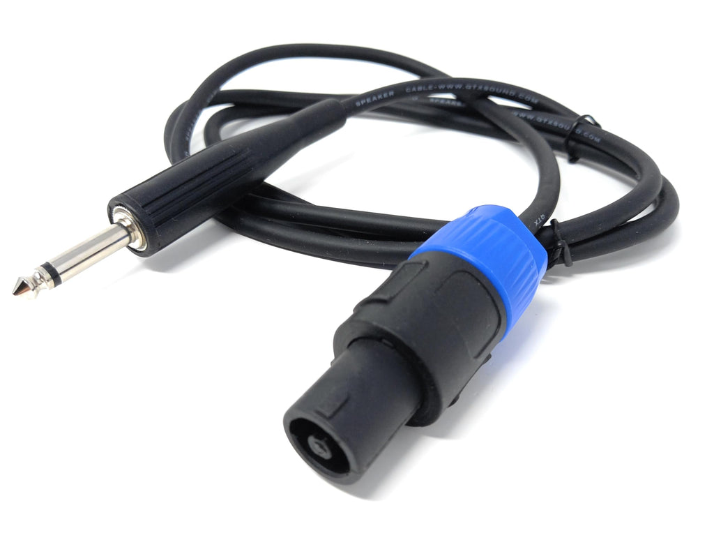 Speakon to 6.35mm 1/4'' Jack Low Loss PA Speaker, Guitar, Music Instrument Cable Lead