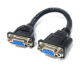 DRUT 15cm 15-Pin VGA Female to Female Panel Mount Adapter, Gender Changer Lead Cable (DB15/HD15) Extension Cable 0.5ft.