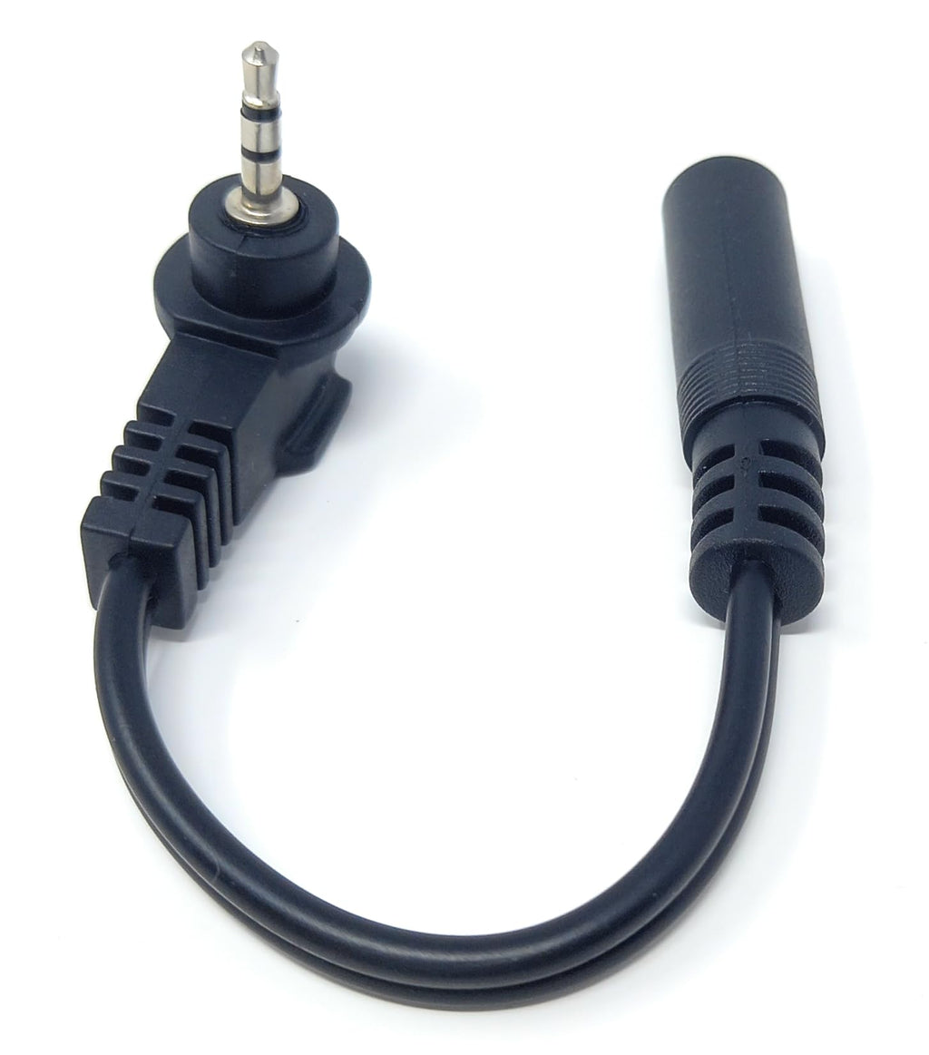 DRUT 10cm Right Angled 2.5mm Stereo Jack to 3.5mm Socket Adapter Cable Lead