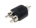 DRUT RCA Male to 2 RCA Male Splitter Adapter for Subwoofers, Amps, DJ Mixers, Hi-Fi Systems, Home Theater & Audio Receivers