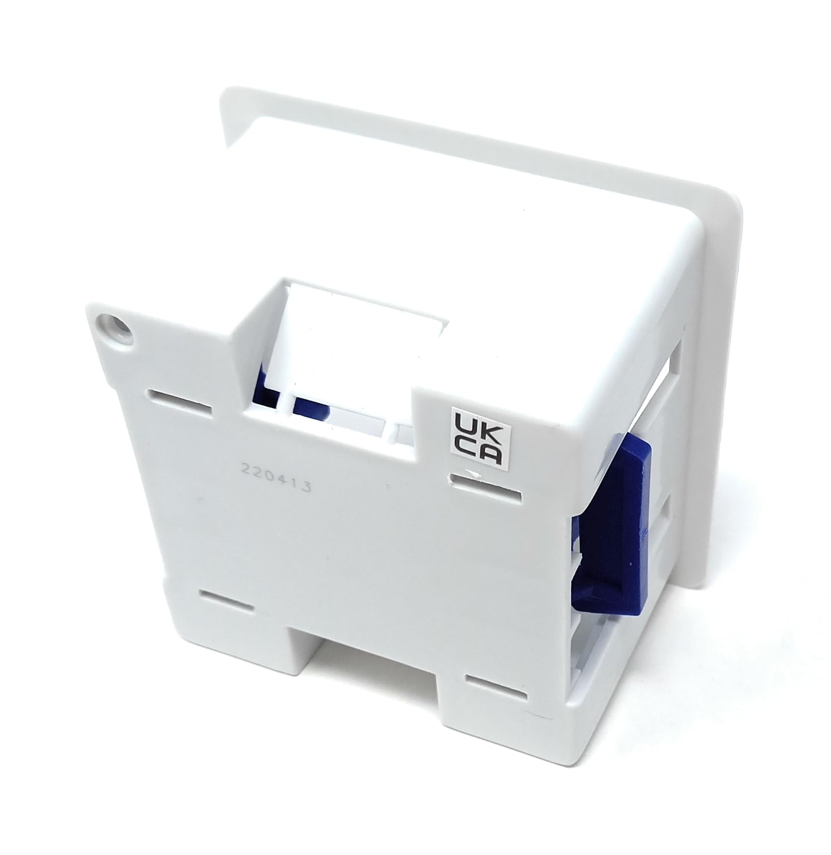 1 Gang Dry Lining Back Plasterboard Box, Pattress Box with Adjustable Lugs 47mm, for Faceplate