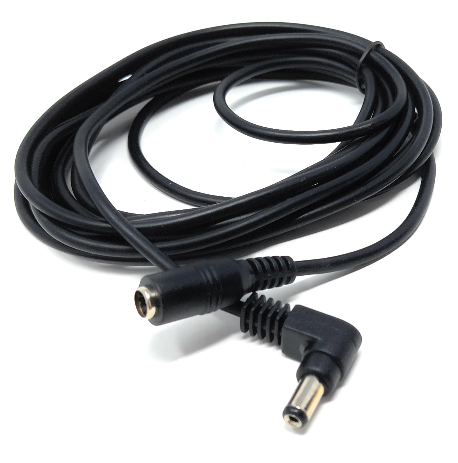 DRUT 5.5mm x 2.1mm Right Angled DC Power Male to Female Lead for Security Camera, LED Strip, CCTV IP Surveillance, Solar Panel, Music Instruments Extension Cable