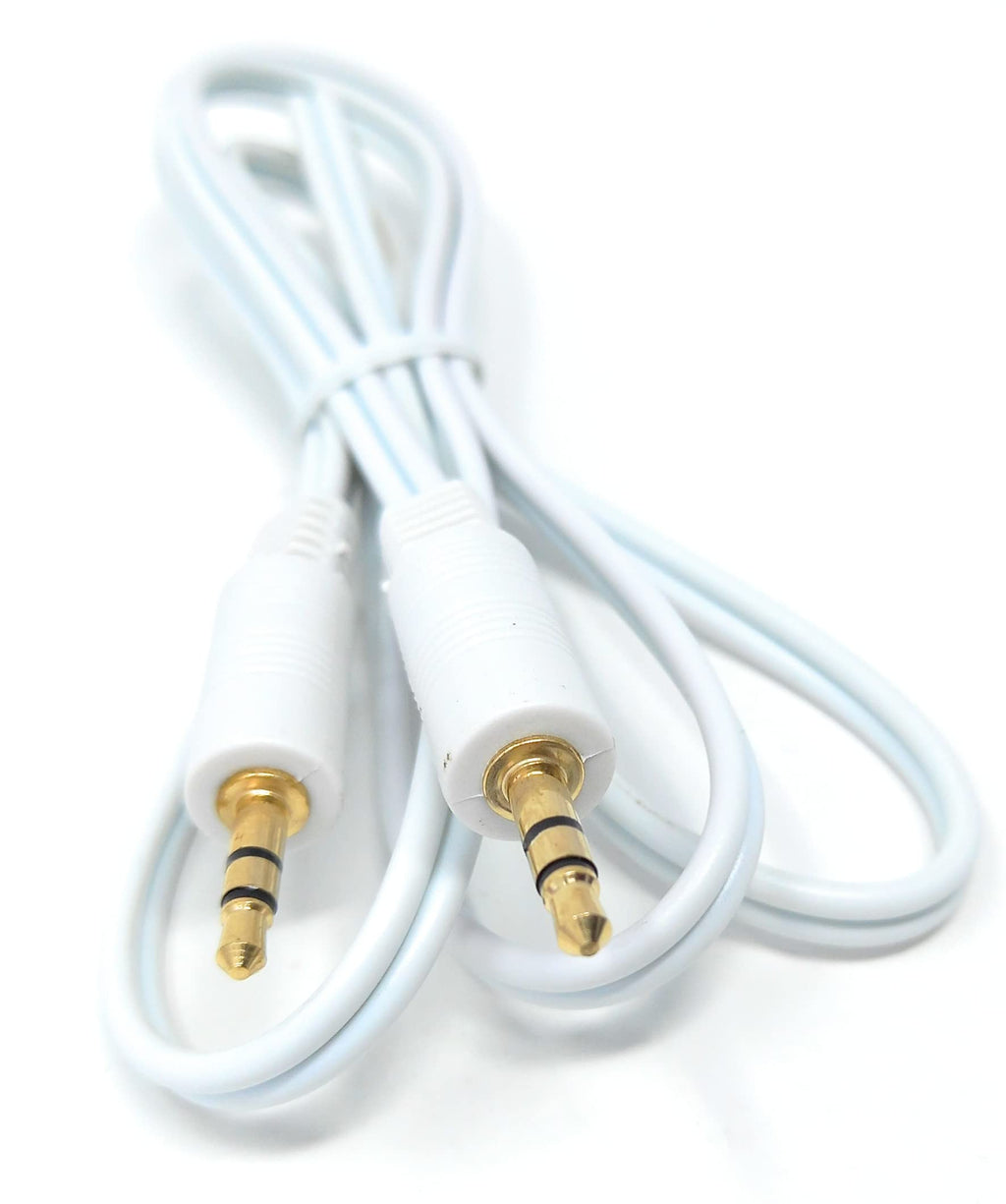 DRUT 3.5mm to 3.5mm Stereo Audio AUX Cable Gold Connectors, Small 3 pin Jack to Jack Speaker Lead