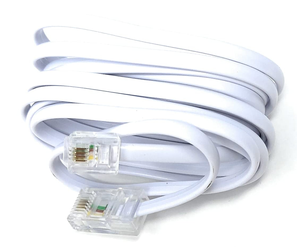 DRUT Flat RJ11 to RJ45 Male to Male 4 wire Broadband, Modem Cable Lead