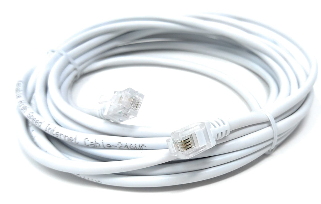 RJ11 to RJ11 ADSL 2 High Speed Broadband Modem Telephone Cable Transmits Data Up to 100 Mbits/sec, 26 AWG Supports Analogue or Digital (DSL/ISDN) Applications