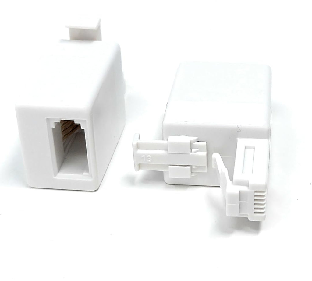 DRUT RJ11 4 Wire Male Jack to BT Socket Female Cable Adapter, Landline Telephone Converter Extender 6P4C