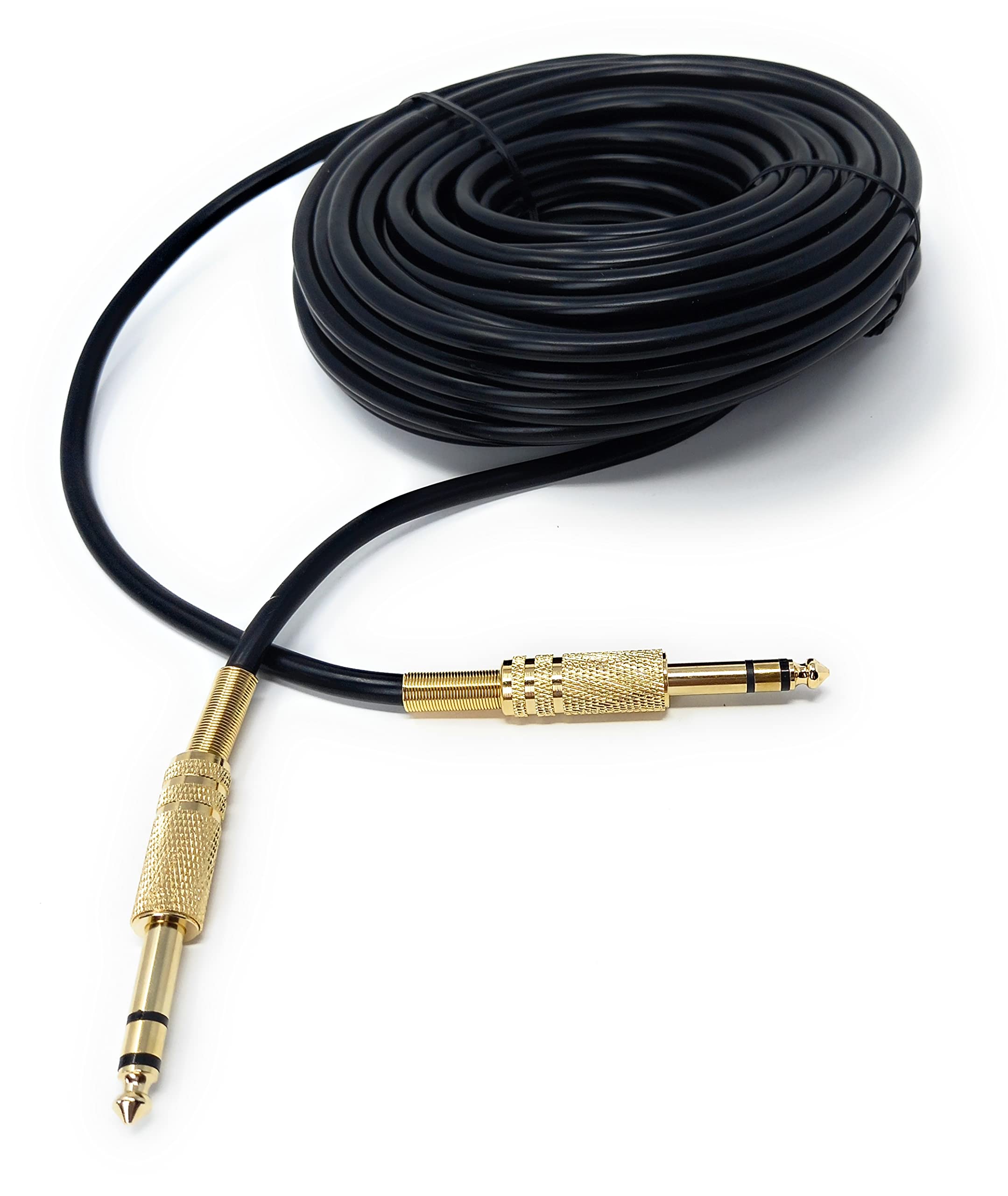DRUT 6.35mm Male to 6.35mm Male Stereo Audio Cable, 1/4" TRS Connectors For Professional Music Instruments & Home Audio