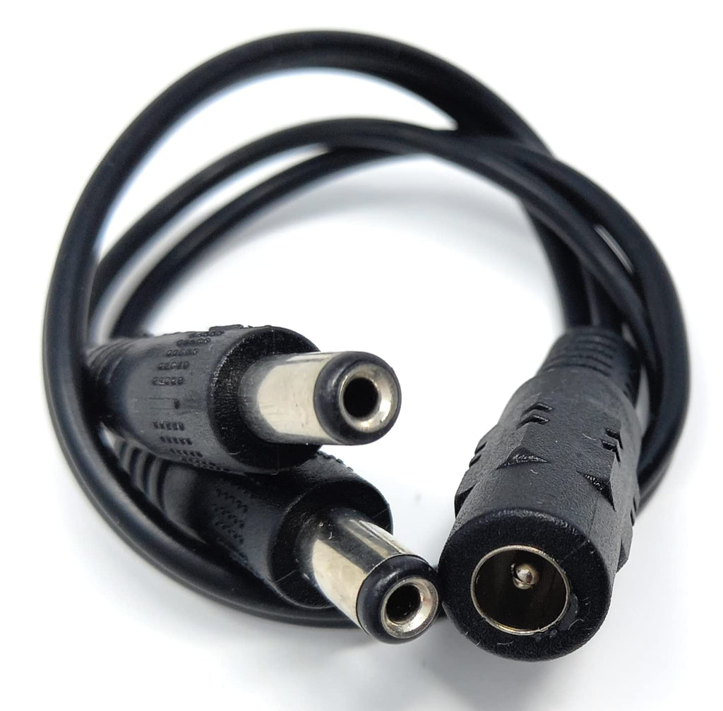 DRUT 5.5mm to 2.1mm DC Power Splitter Lead Adapter 12V PSU to LED, CCTV Camera Cable
