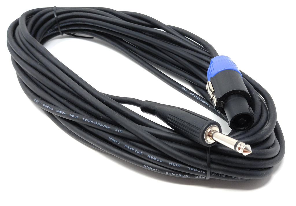 Speakon to 6.35mm 1/4'' Jack Low Loss PA Speaker, Guitar, Music Instrument Cable Lead