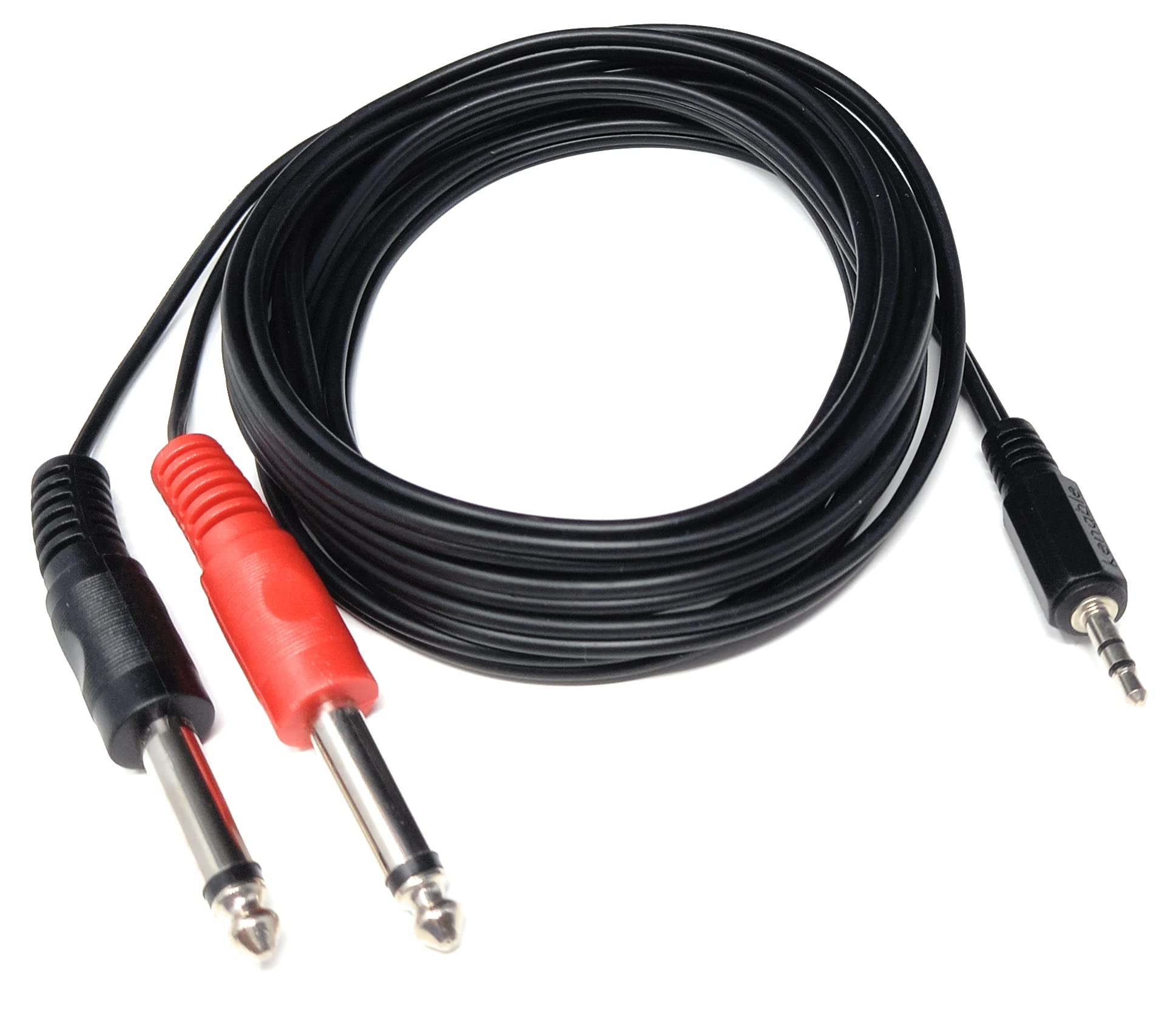 DRUT Stereo 3.5mm Jack to 2 x 6.35mm Mono Jacks, Y Cable Lead create description