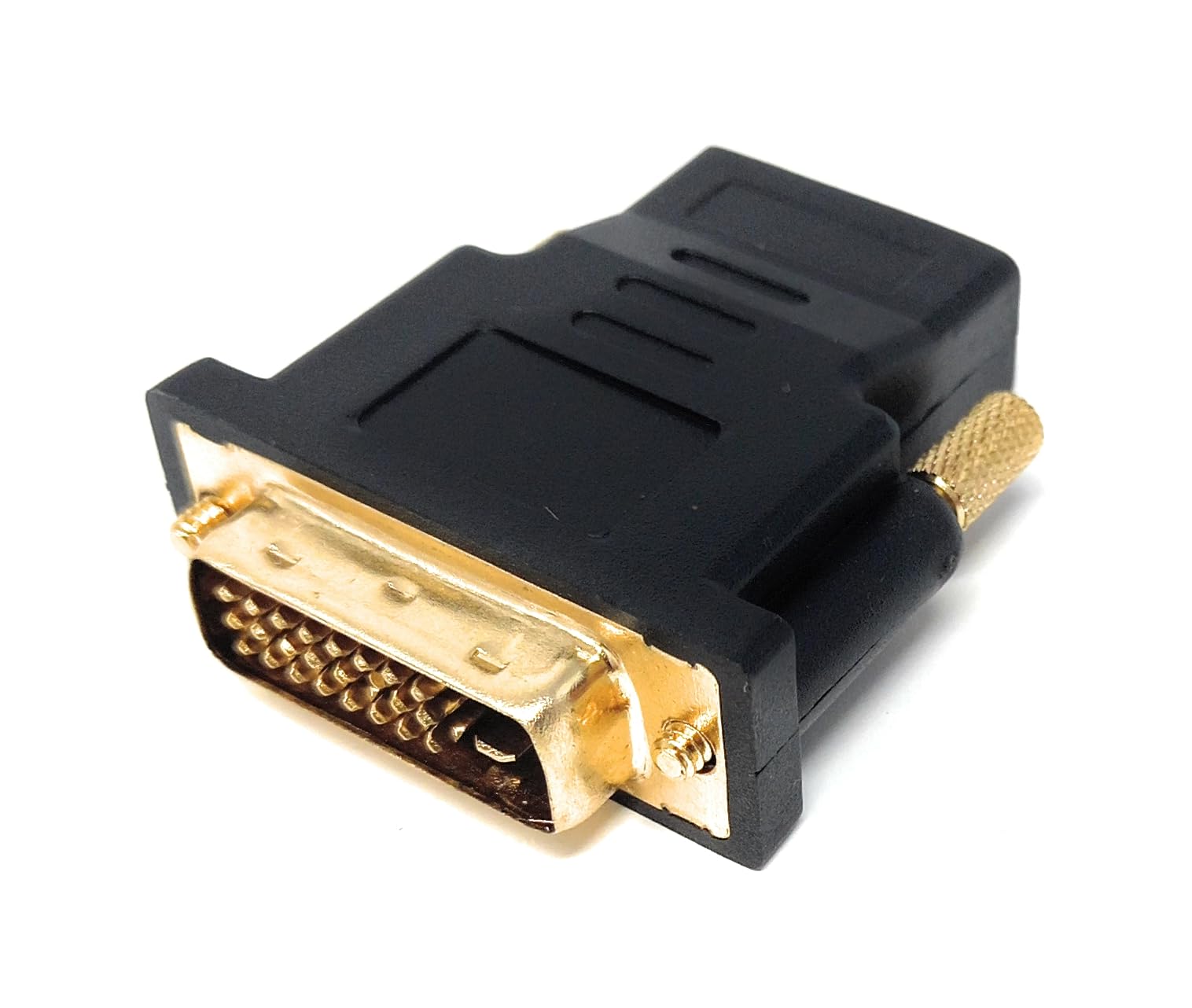 DVI-D 24+1 Male to HDMI Female Adapter – Dual Link Converter Joiner with Gold-Plated Connectors for HD Video Display
