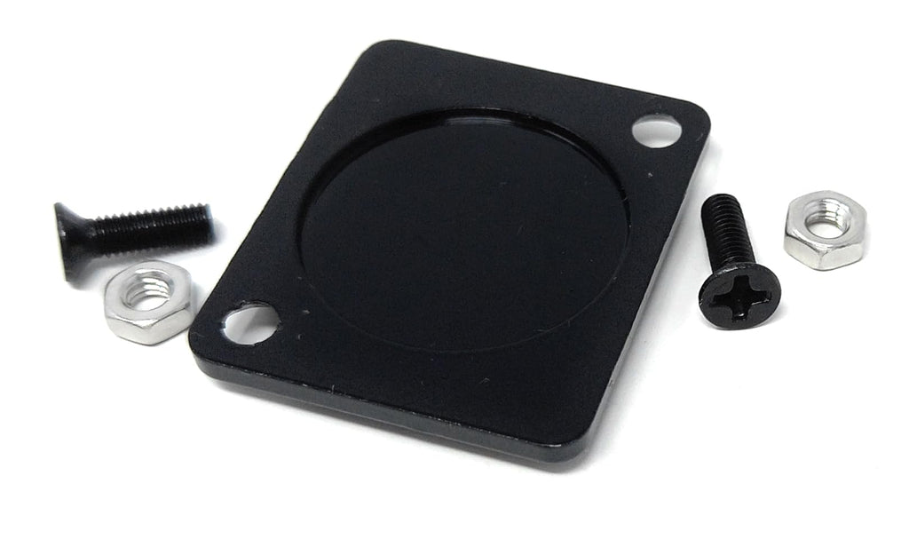 Brushed Aluminium Black Blank Spacer Wall Faceplate – D-Series Chassis Mount Insert with Screws