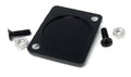 Brushed Aluminium Black Blank Spacer Wall Faceplate – D-Series Chassis Mount Insert with Screws