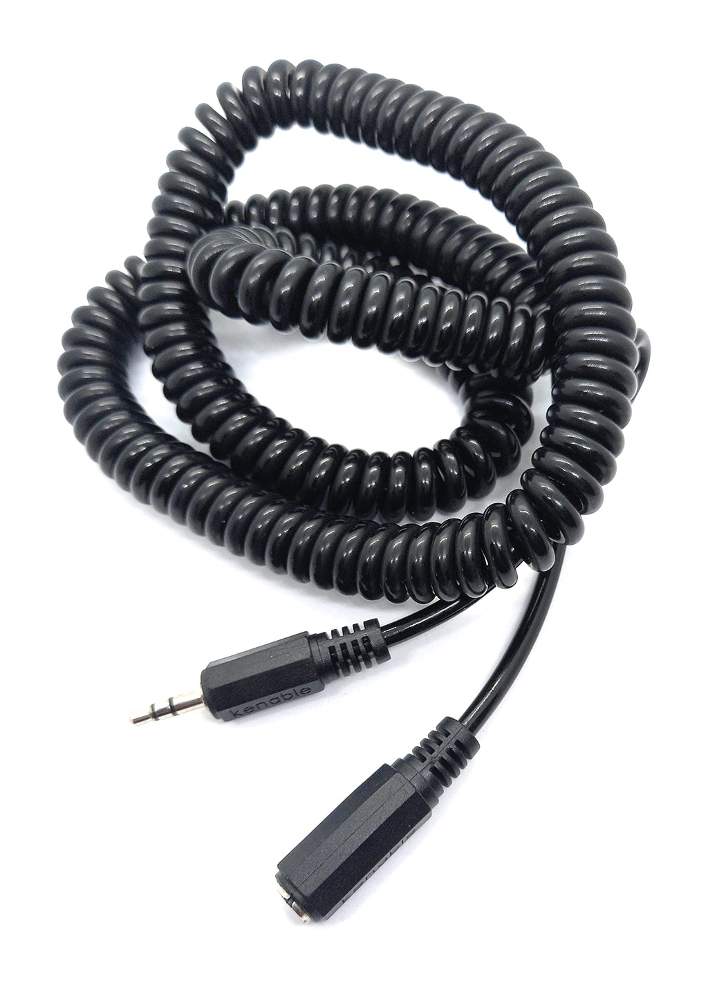DRUT 3.5mm Stereo Jack to 3.5mm Socket Headphone, Speaker, HI-FI Extension Coiled Cable Lead