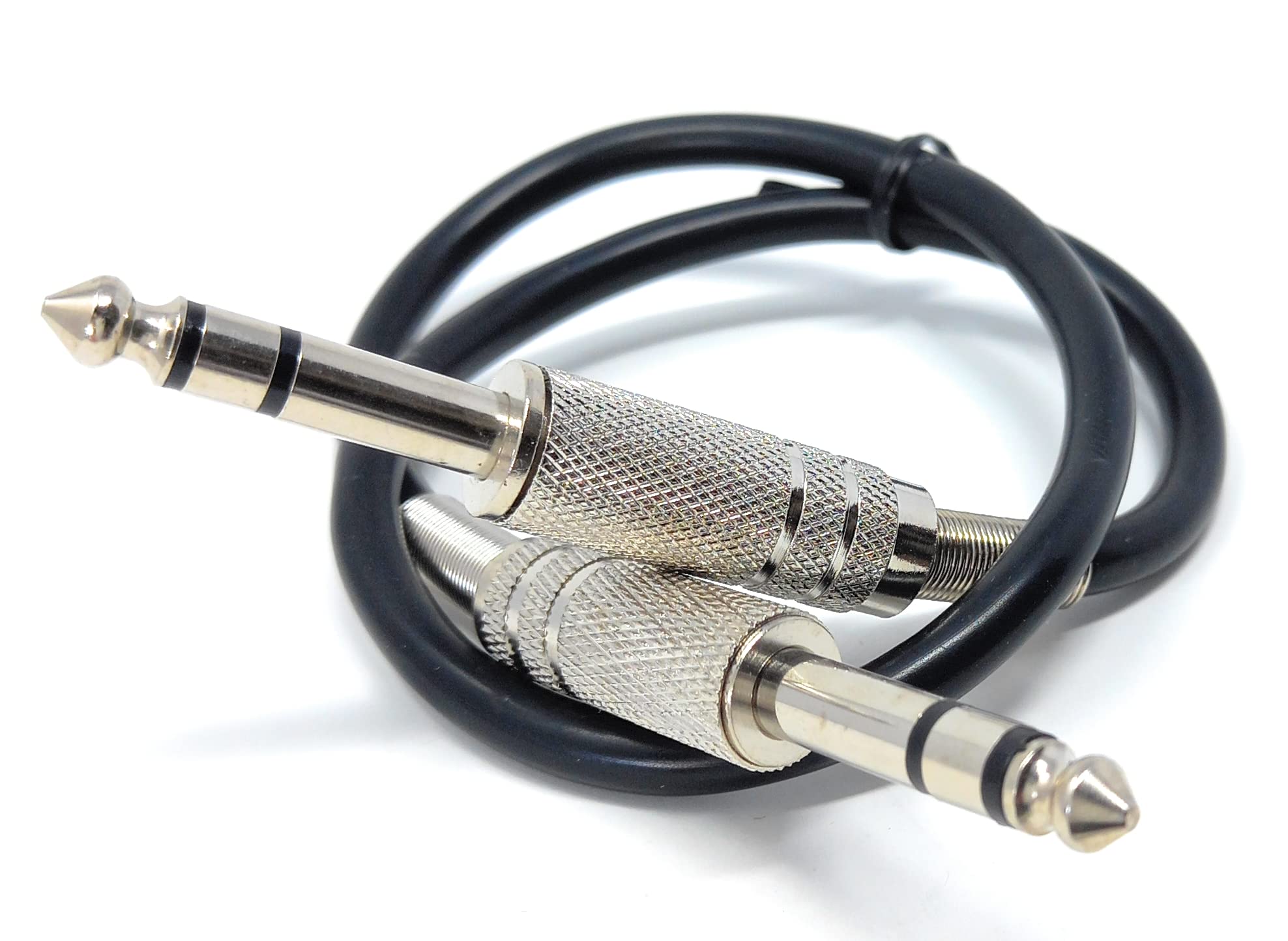 DRUT 6.35mm Male to 6.35mm Male Stereo Audio Cable, 1/4" TRS Connectors For Professional Music Instruments & Home Audio