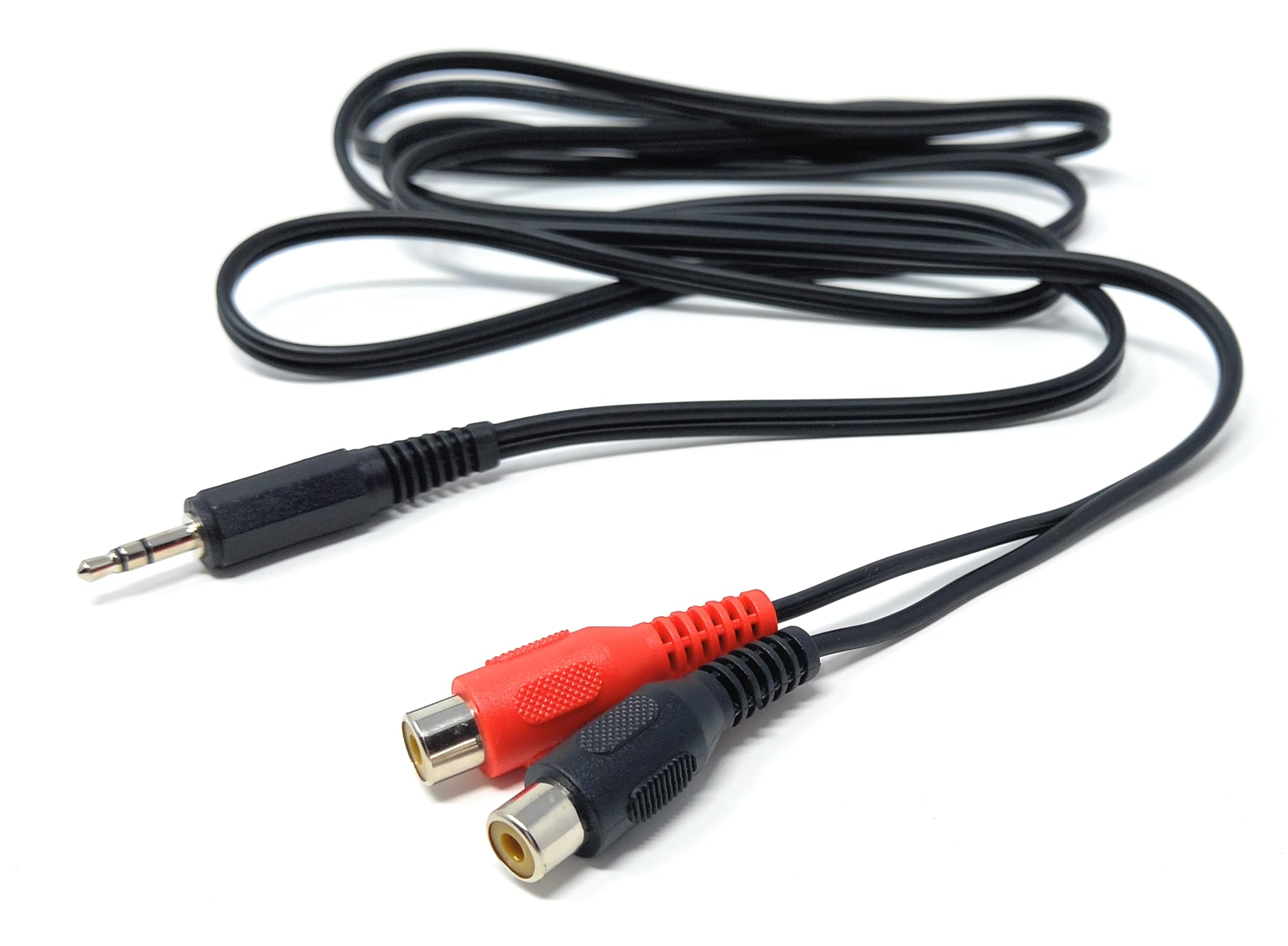 DRUT 3.5mm Stereo Jack to 2 x RCA Phono Sockets Extension Splitter Cable Lead