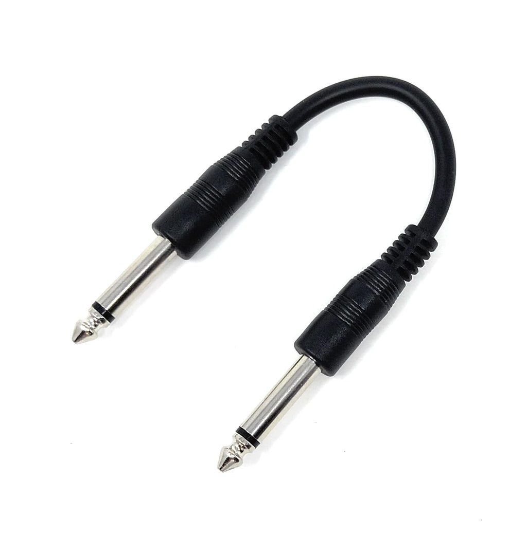 DRUT 6.35mm 1/4" TS Mono Jack to Jack Plug Lead for Guitar, Amplifiers, Music Instruments, Speakers, Microphone Cable